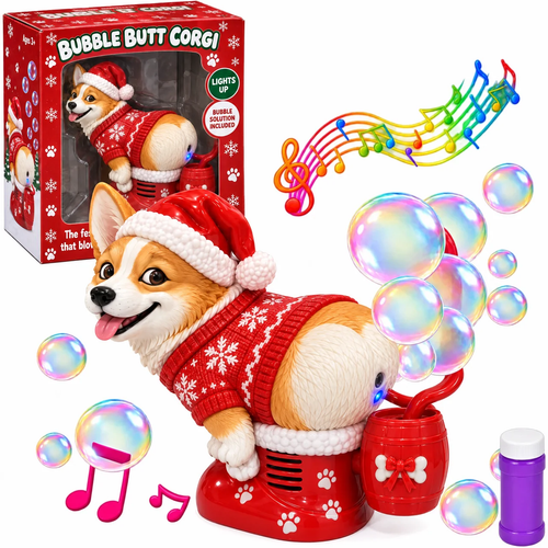 Bubble Butt Corgi – Festive Bubble Machine